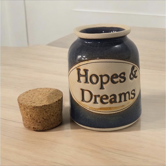 Vintage 1991 Dr Brophy's "Hopes & Dreams" Word Jar Signed 1998 - Picture 5 of 6
